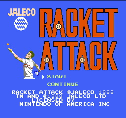 Racket Attack (USA) Title Screen